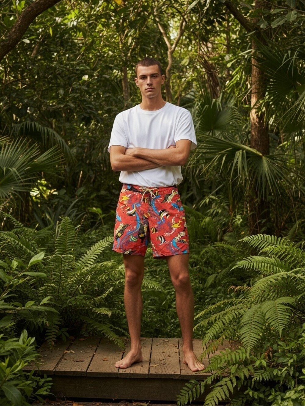 Patagonia Men's Size 30 Board Swim Trunks Drawstring Side Pocket Tropical Fish